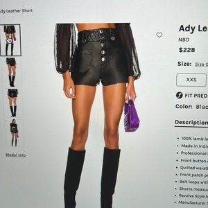 NBD (NWOT) Ady Leather shorts - Revolve